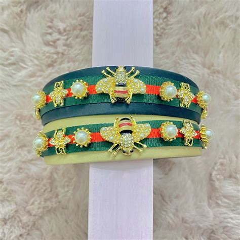 gucci barette|gucci headband with bee.